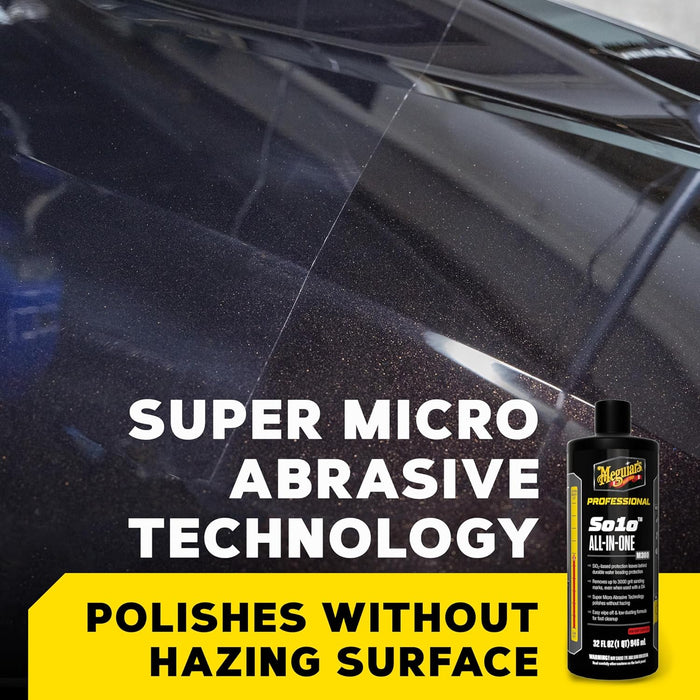 Meguiar's Professional So1o All-in-One M300 - SiO2-Based Formula Removes Paint Defects and Delivers Durable, Water-Beading Protection, Get Compounding, Polishing, and Protecting in One Step - 32oz