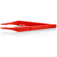 KNIPEX 5-1/4" Plastic Gripping Tweezers-Blunt Tips-ESD