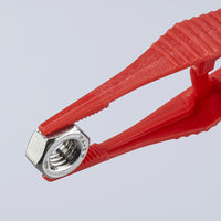 KNIPEX 5-1/4" Plastic Gripping Tweezers-Blunt Tips-ESD