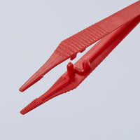 KNIPEX 5-1/4" Plastic Gripping Tweezers-Blunt Tips-ESD