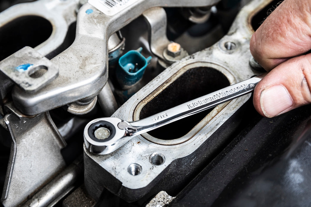 GEARWRENCH 9509N 13 Piece 72-Tooth 12 Point Reversible Ratcheting Combination SAE Wrench Set