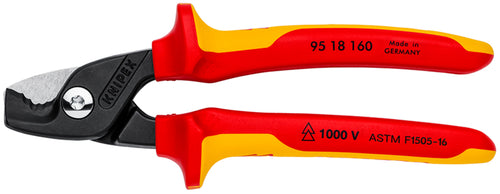 KNIPEX 6-1/4" StepCut Cable Shears-1000V Insulated
