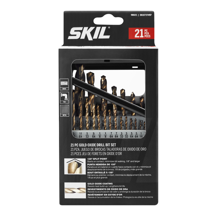SKIL 21-Piece Gold Oxide Drill Bit Set