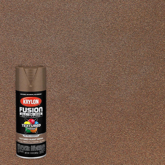 Krylon Fusion All-In-One Adhesive Spray Paint for Indoor/Outdoor Use, 12 oz, Burnt Sienna