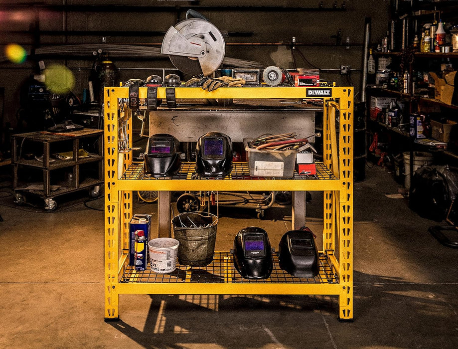 DEWALT DXST4500-W 4-Foot Tall, 3 Shelf Steel Wire Deck Industrial Storage Rack