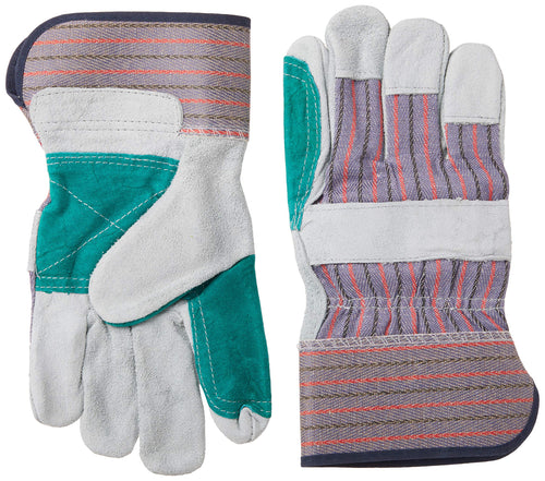 Custom Leathercraft 2049B Work Gloves with Double Leather Palm and Safety Cuff (Pack of 12 Pairs)