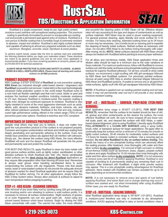 KBS Coatings 57009 Cat Yellow Quart Size Rust Prevention Frame Coater Kit, Preps and Coats an Entire Car or Truck Frame