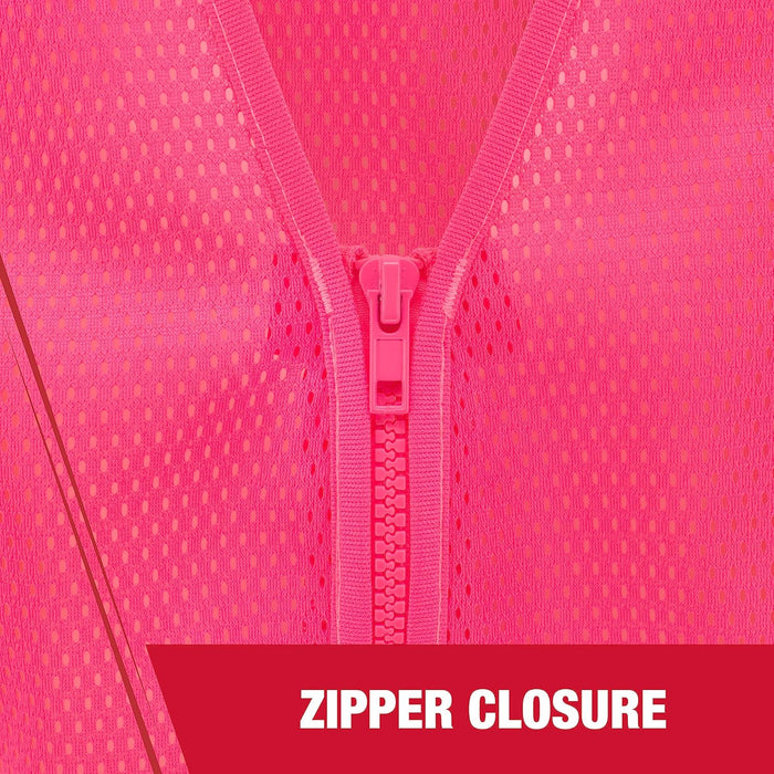 Radians SV22-1 Economy Type O Class 1 Safety Vest, Pink Mesh with Contrasting Tape, Size Small