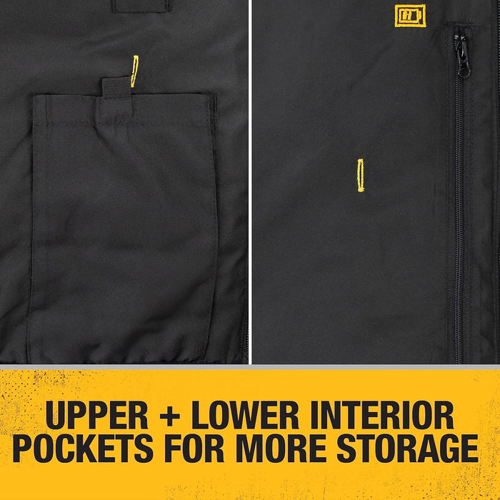 DEWALT Men's Lightweight Puffer Heated Jacket, Black, Medium - DCHJ093D1