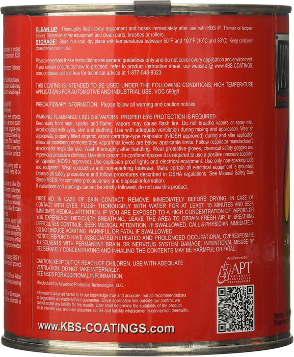 KBS Coatings 65408 Off-White Xtreme Temperature Coating, 1 Quart