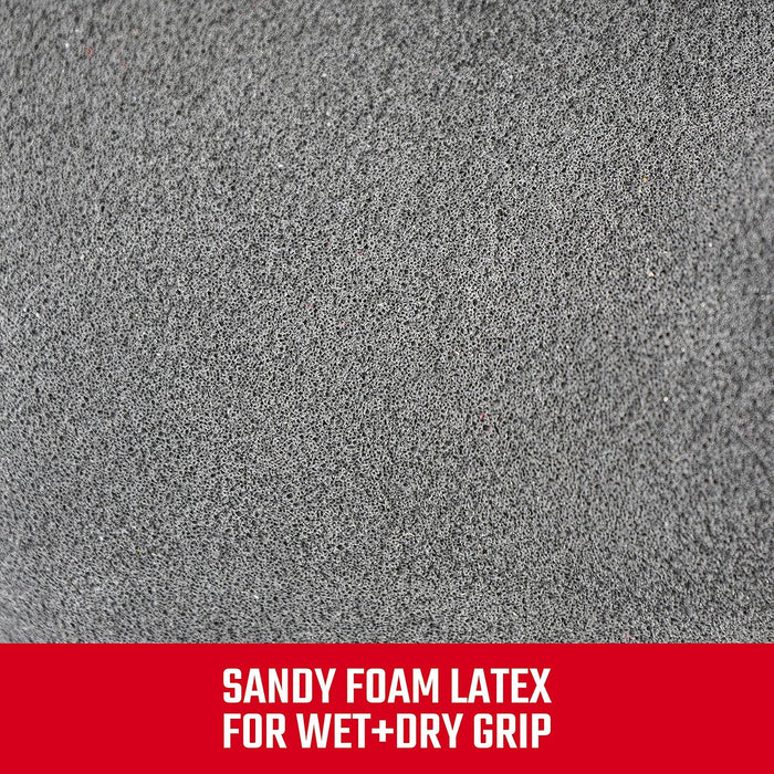 Radians CMXPGRA18L Craftsman Sandy Foam Latex Waterproof Grip Glove, Red, Large (Pack of 2)