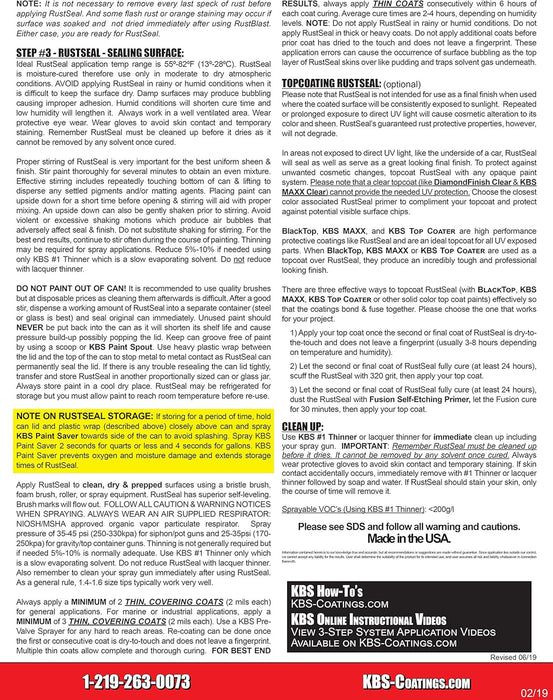 KBS Coatings 57009 Cat Yellow Quart Size Rust Prevention Frame Coater Kit, Preps and Coats an Entire Car or Truck Frame