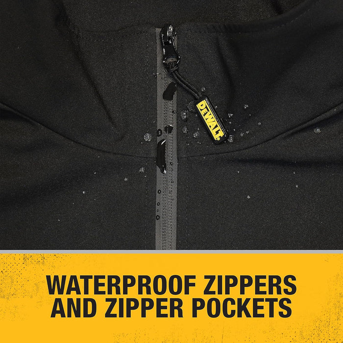 DEWALT DCHJ090BD1-2X Men's Standard Heated Structured Soft Shell Jacket with Battery, Black, Size 2X-Large