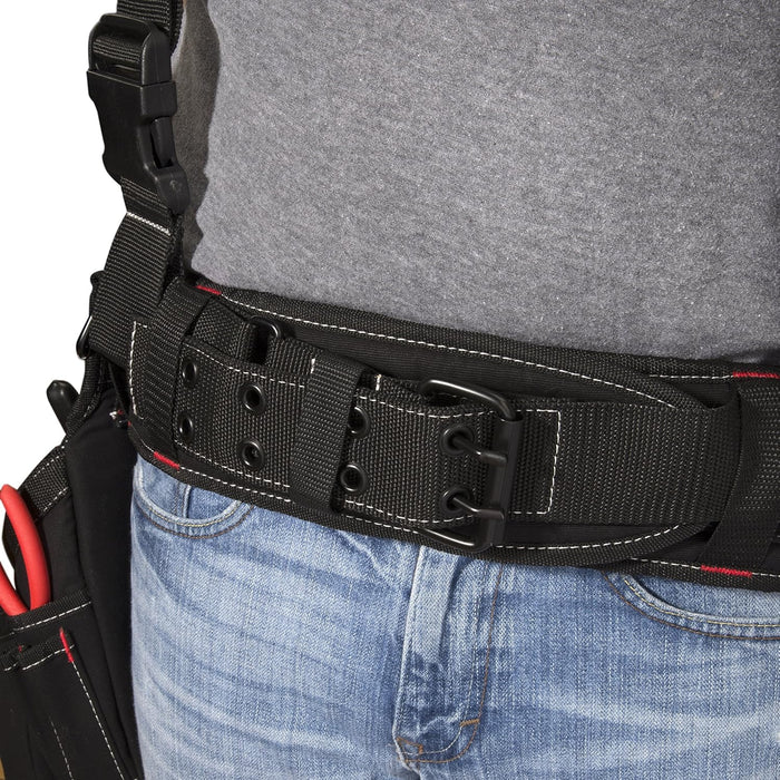 Dickies 57077 4-Piece Carpenter's Work Rig, Padded Tool Belt Suspenders, Cooling Mesh, Leather Tool Belt, Steel Buckle