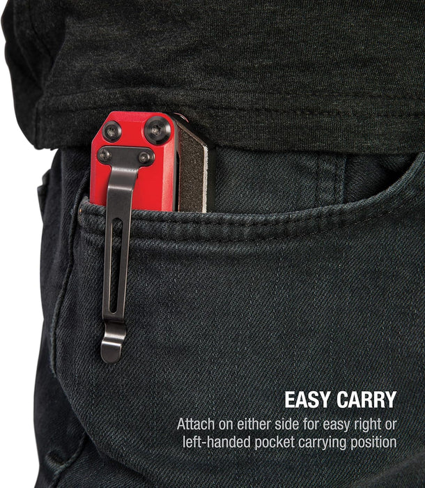 Steelman 60713 10-In-1 Multi-Tip Folding Magnetic Pocket Screwdriver with Carrying Clip and Bottle Opener, Includes 3/16" and 1/4" Slotted, PH1, PH2, T15, T20, S1 and S2 Bits