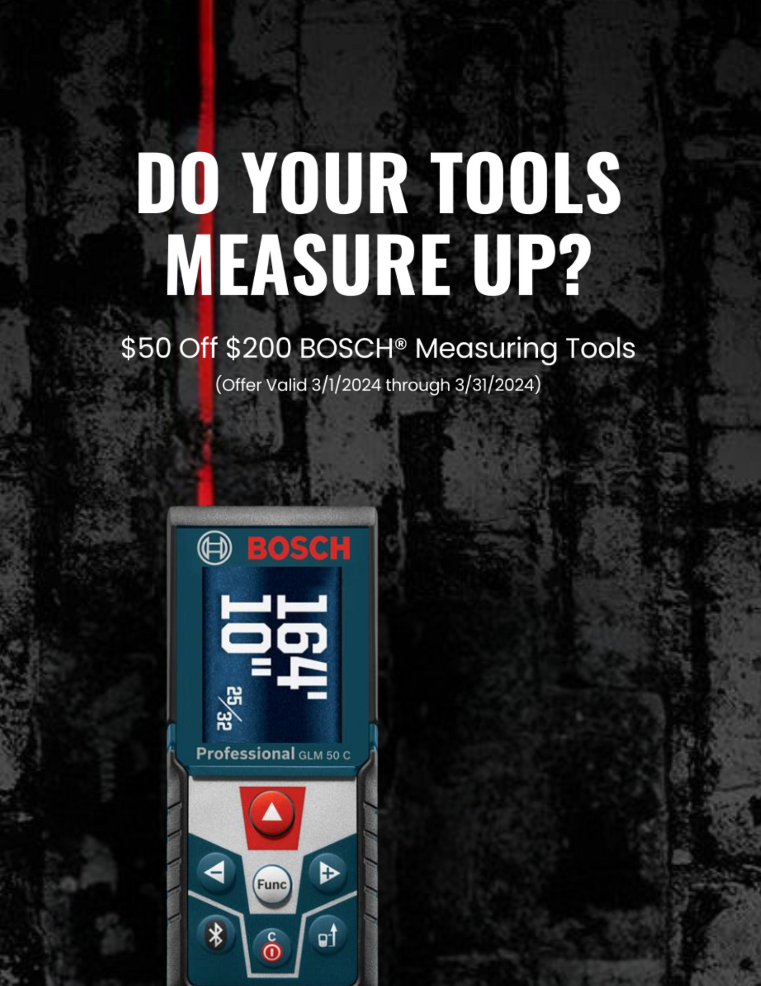 Precision Elevated: $50 Off $200 Bosch Tools!