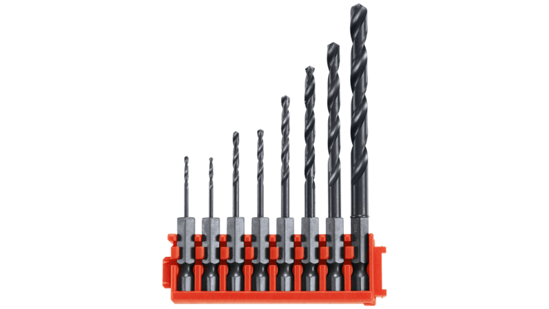 Bosch 8-Piece Impact Tough Black Oxide Drill Bits with Clip for Custom Case System