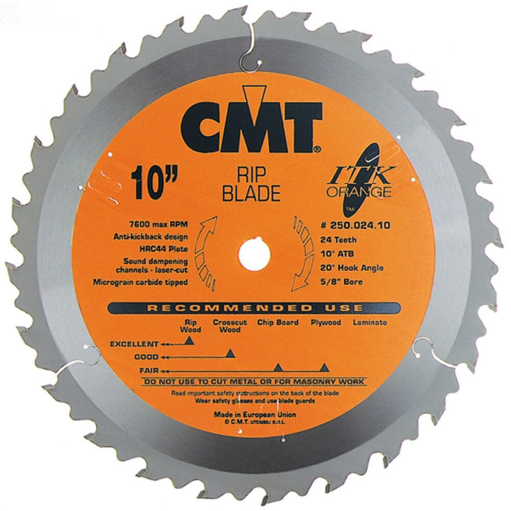 CMT 10 In x 24 x 5/8 In ITK Rip Blades — Contractor Tool Supply, a Vera ...