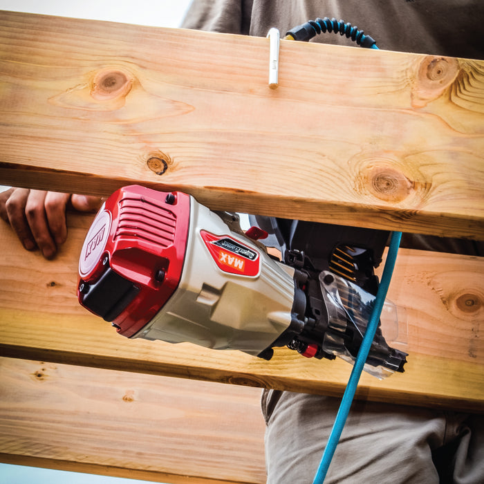MAX USA CN890F3 SuperFramer, Framing Coil Nailer, Drives 15-Degree Wire Welded Coil Nails 2" to 3-1/2", 8.4 lbs, Pneumatic
