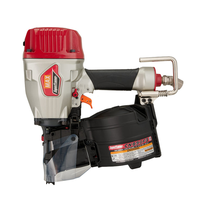 MAX USA CN890F3 SuperFramer, Framing Coil Nailer, Drives 15-Degree Wire Welded Coil Nails 2" to 3-1/2", 8.4 lbs, Pneumatic