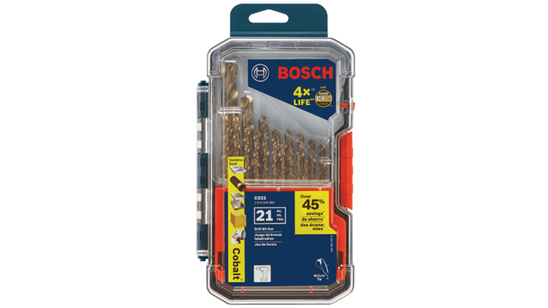 Bosch (CO21) 21 pc. Cobalt Metal Drill Bit Set