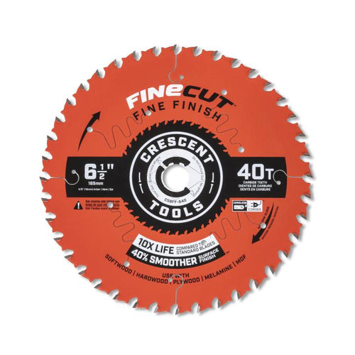 Crescent CSBFF-640 6-1/2" x 40-Tooth FineCut Fine Finishing Circular Saw Blade