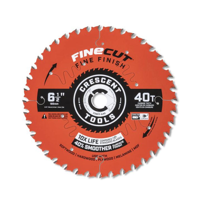 Crescent CSBFF-640 6-1/2" x 40-Tooth FineCut Fine Finishing Circular Saw Blade