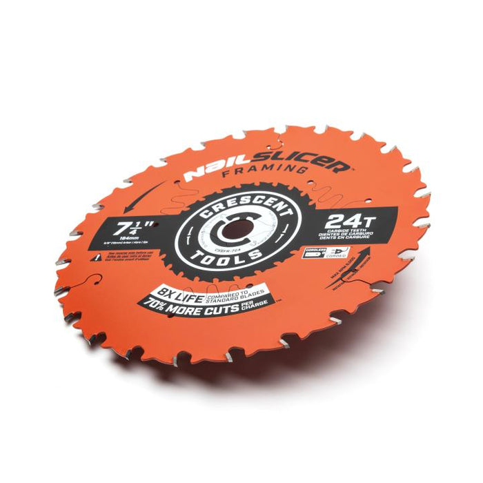 Crescent CSBFR-724 7-1/4" x 24-Tooth NailSlicer Framing Circular Saw Blade