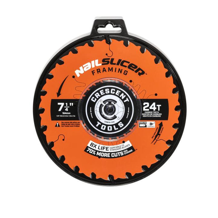 Crescent CSBFR-724 7-1/4" x 24-Tooth NailSlicer Framing Circular Saw Blade