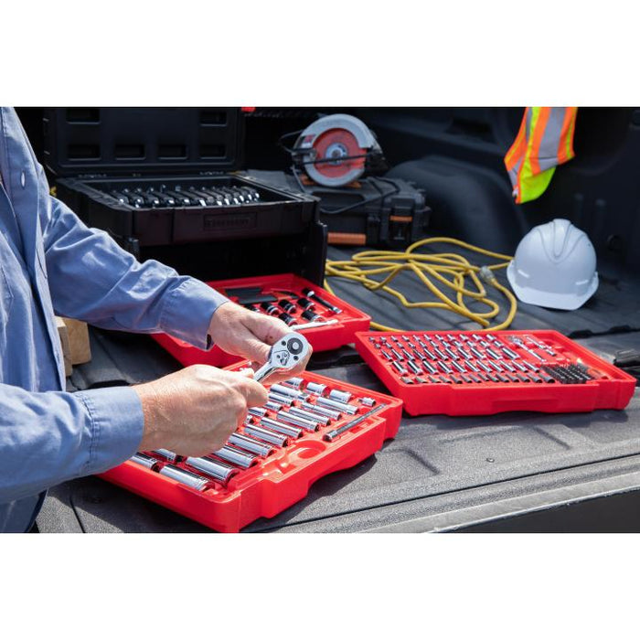 Crescent 229-Piece 1/4", 3/8" & 1/2" Drive Mechanics Hand Tool Set with 3 Drawer Storage Case