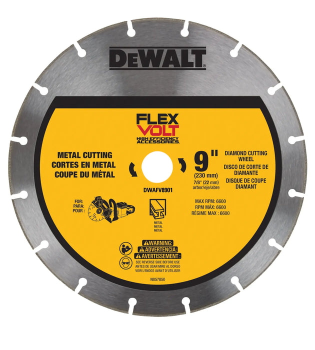 DEWALT DWAFV8901 FLEXVOLT 9-in. Metal Cutting Diamond Wheel