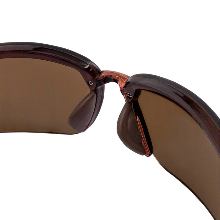 Crossfire ES5 Premium Safety Eyewear, HD Brown with Flash Mirror Lens