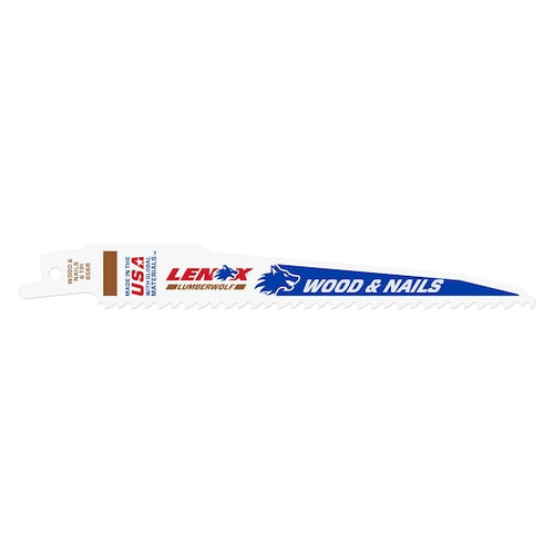 Lenox 20572656R Bi-Metal Reciprocating Saw Blades, 6 in, 6 TPI (Pack of 5)