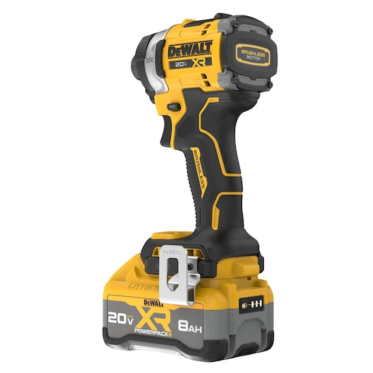 DEWALT DCF860WW1 20V MAX XR Brushless Cordless 3-Speed High Torque 1/4 in. Impact Driver Kit with XR POWERPACK