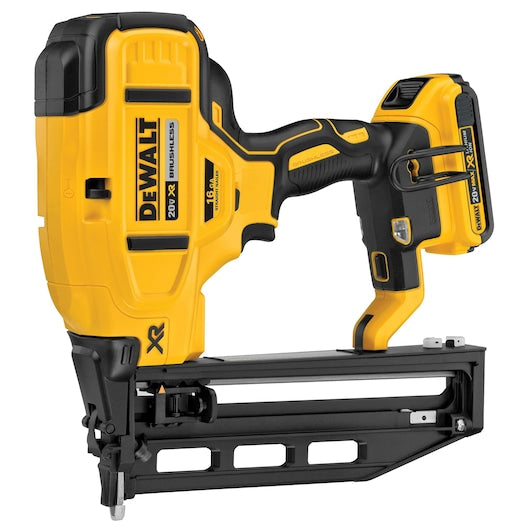 DEWALT DCN662D1 20V MAX XR 16 GA Cordless Straight Finish Nailer Kit