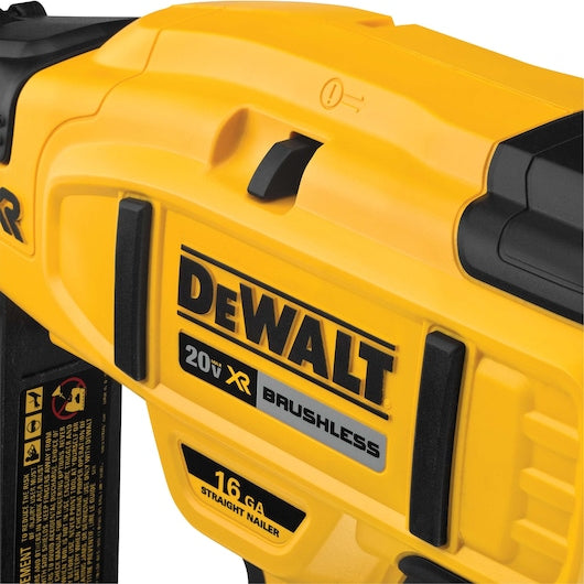 DEWALT DCN662D1 20V MAX XR 16 GA Cordless Straight Finish Nailer Kit