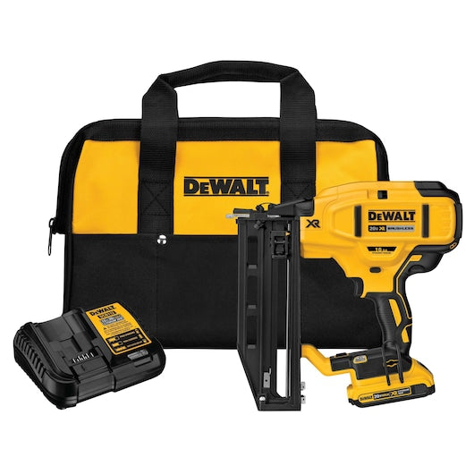 DEWALT DCN662D1 20V MAX XR 16 GA Cordless Straight Finish Nailer Kit