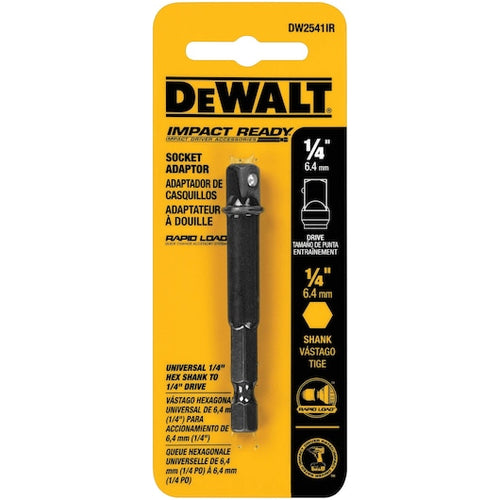 DEWALT DW2541 IMPACT READY 1/4" Hex Shank to 1/4" Socket Adaptor