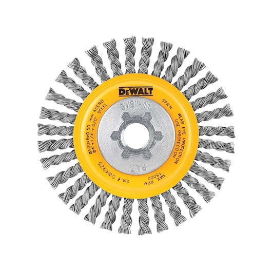 DEWALT DW4925B 4" x 5/8"-11 HP .020 Carbon Stringer Wire Wheel Bulk