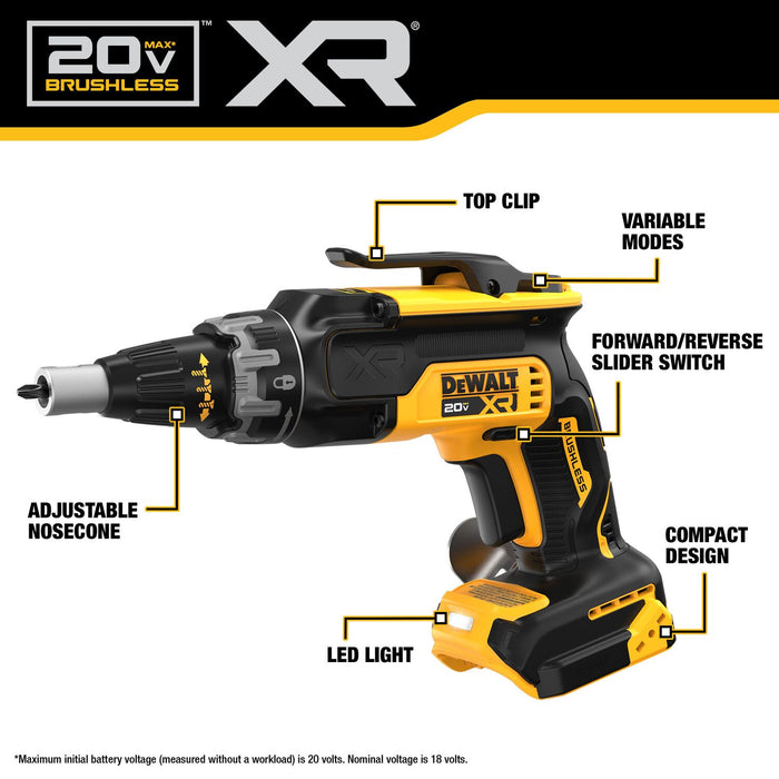 DeWALT (DCF630B) 20V MAX XR Drywall Screwgun (Bare Tool)