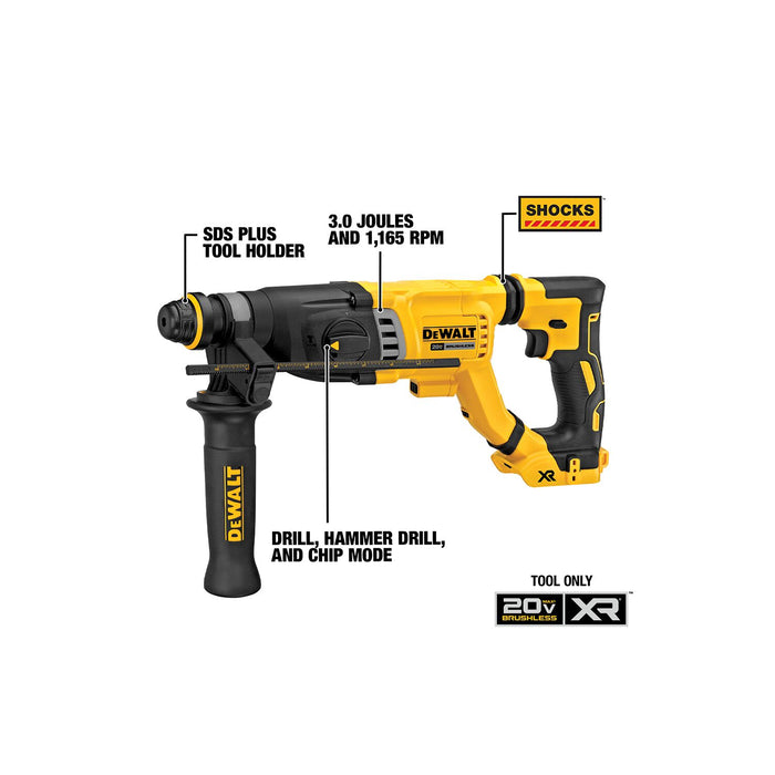 DeWALT 20V DCH263B MAX XR Brushless 1-1/8 SDS Plus D-Handle