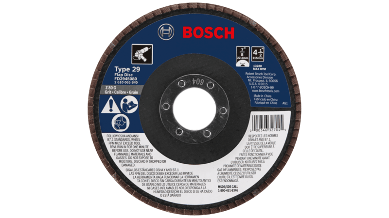 Bosch (FD2945080) 4-1/2 In. 7/8 In. Arbor Type 29 80 Grit Blending/Grinding Abrasive Wheel