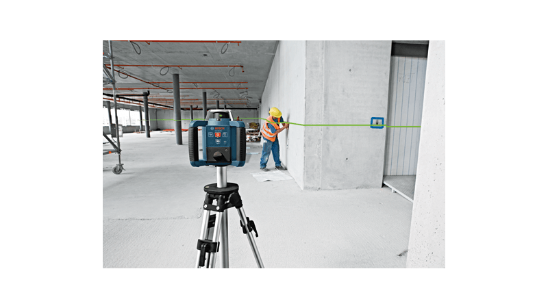 Bosch Self-Leveling Green-Beam Rotary Laser with Layout Beam