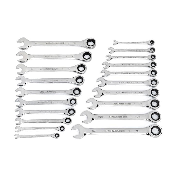 GEARWRENCH 20 Pc. 72-Tooth SAE/Metric Ratcheting Combination Wrench Set