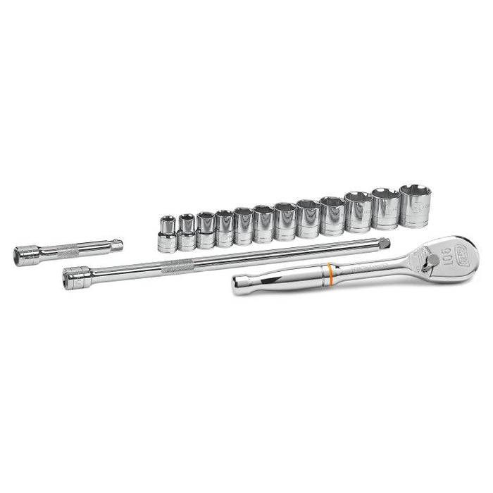 GEARWRENCH 15-Piece 1/2 In. Drive 6 Pt. Standard Mechanics SAE Tool Set