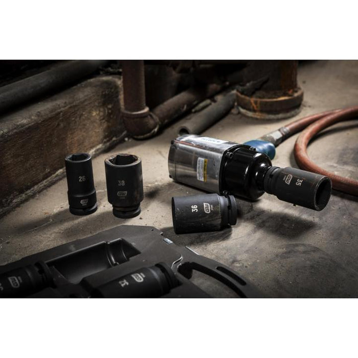 GEARWRENCH 8 Piece 3/4" Drive 6 Point Deep Metric Impact Socket Set | 26mm-38mm | 84032