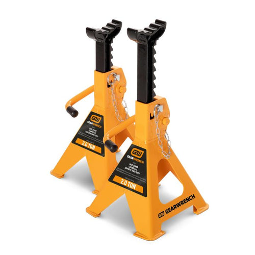 GEARWRENCH 2 Ton Ratcheting Jack Stands - Pack of 2 | GWJS2T