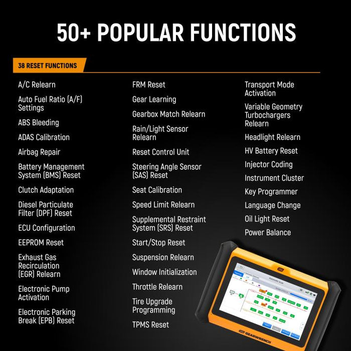 GEARWRENCH GWSMART07 7" Wireless Bi-Directional Diagnostic Scanner Tablet