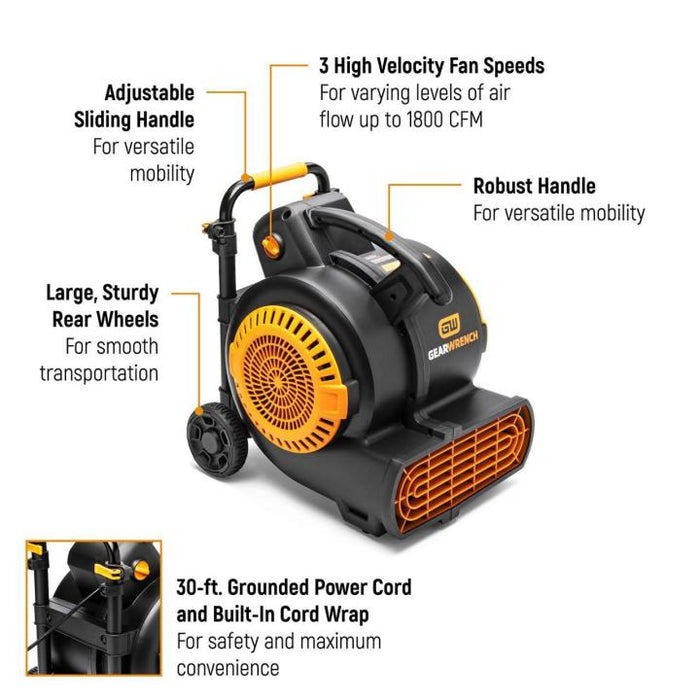 GEARWRENCH GWAM1800 1800 CFM Compact Air Mover