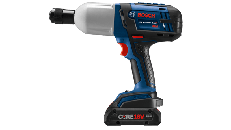 Bosch (HTH182-B25) 18V High-Torque Impact Wrench Kit with (2) CORE18V 4.0 Ah Compact Batteries